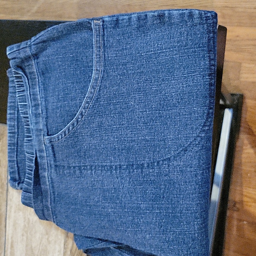 White Stag women's 16/18 petite elastic waist denim jeans